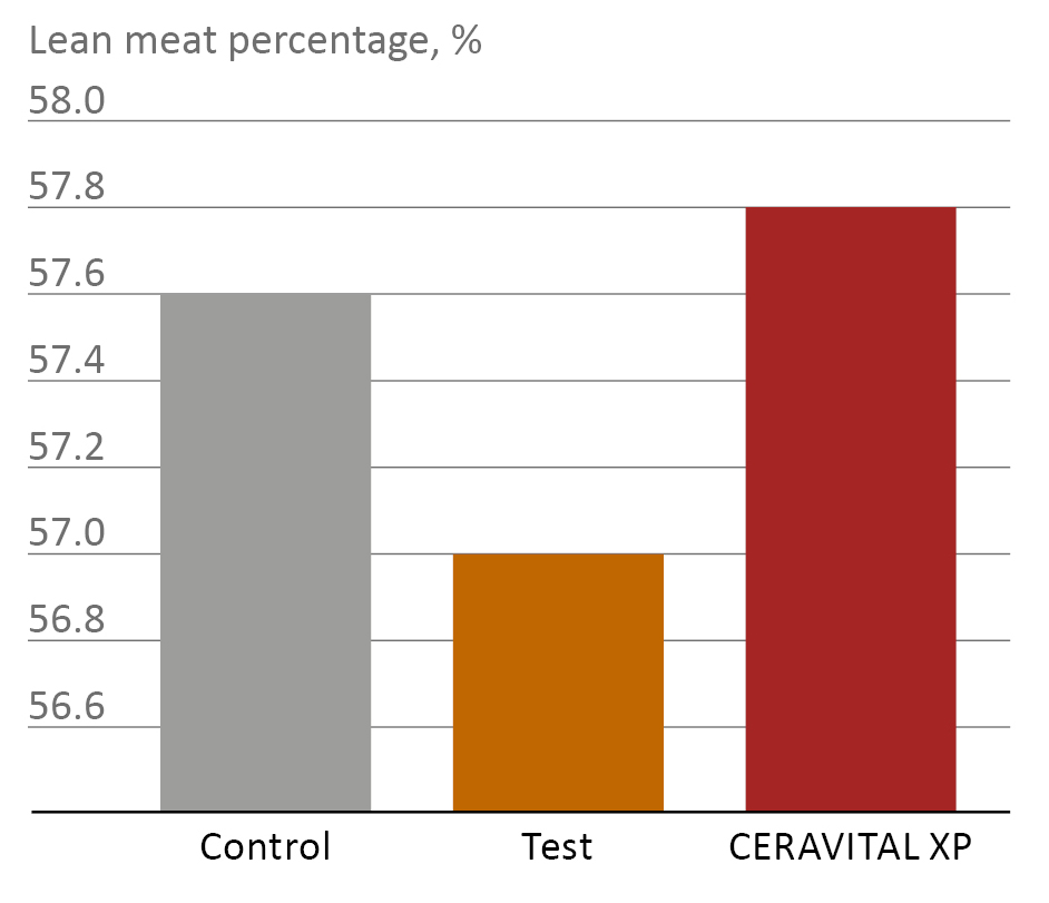 CERAVITAL XP ensures lean meat percentages with reduced soya consumption